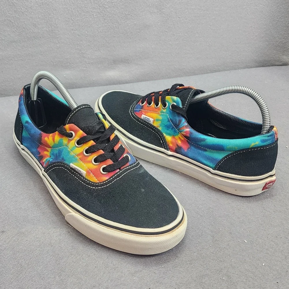 Vans Era Sneakers Black Tie Dye Low Top Unisex Men 8.5 Women 10
